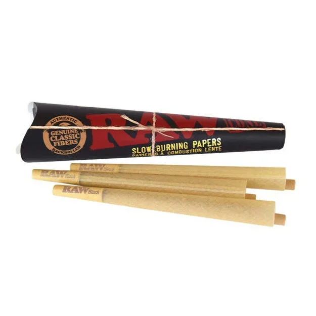 RAW Black Pre-Rolled Cones – King Size – Pack of 3