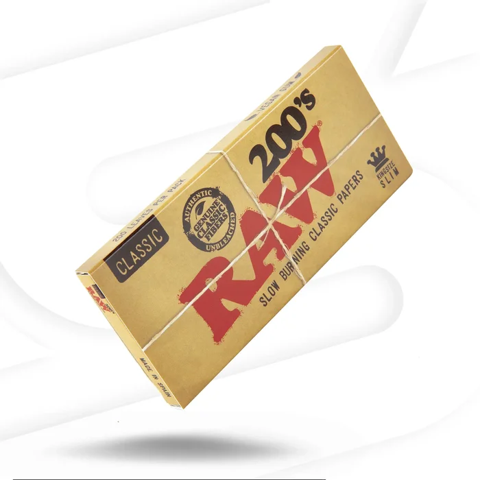 RAW Classic Creaseless King Size Slim Rolling Papers – 200