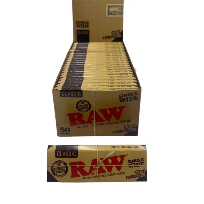 Raw Classic Cut Corners Single Wide Single Window 50ct Box