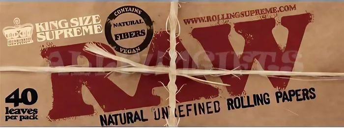 RAW Kingsize Supreme Vegan Rolling Papers – 24 Pack
