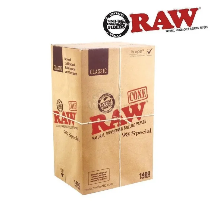 RAW Natural Cones Pre-Rolled 98 Special Box 1400