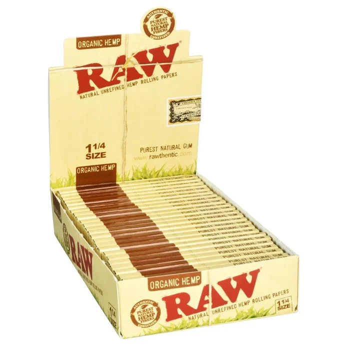 RAW Organic Hemp Rolling Papers 1 1/4 – 24-Pack