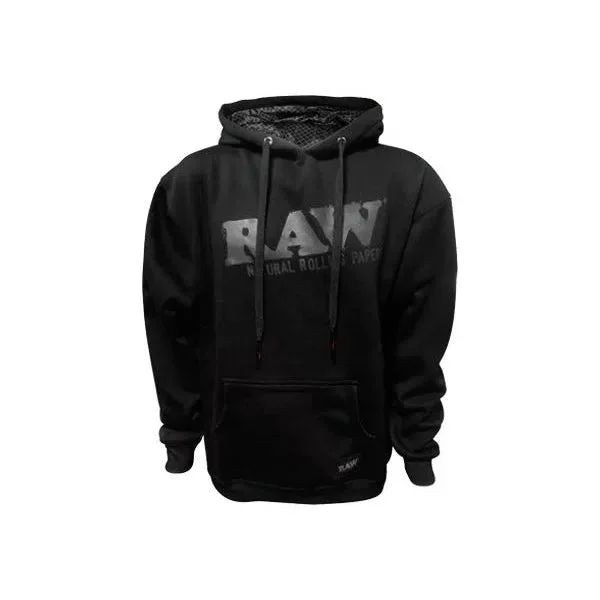 RAW Pullover Hoodie Red or Black XS-XXXL