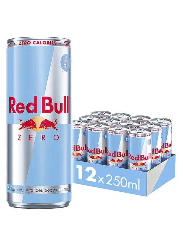 Red Bull Zero Energy Drink Price Marked Multipack, 12 x 250 ml