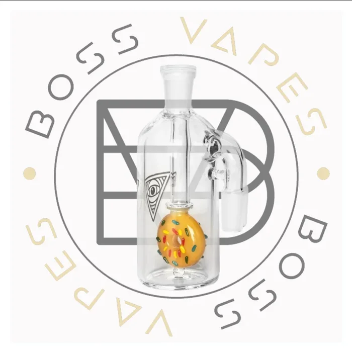 Red Eye Glass 14mm 90° Donut (Jade Yellow ) Ash Catcher