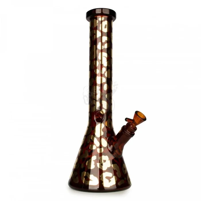 Red Eye Glass 15 ” Leopard Print Beaker Base Water Pipe (REG070)