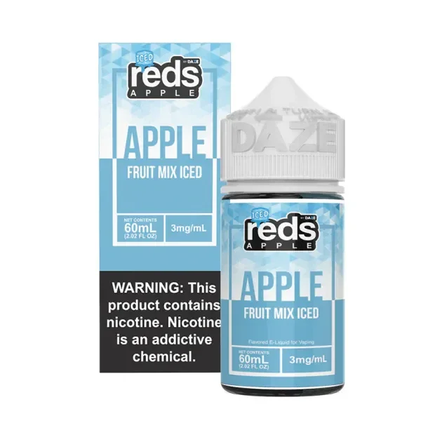 Reds Apple Free Base Nicotine – Apple Fruit Mix ICED | 60mL