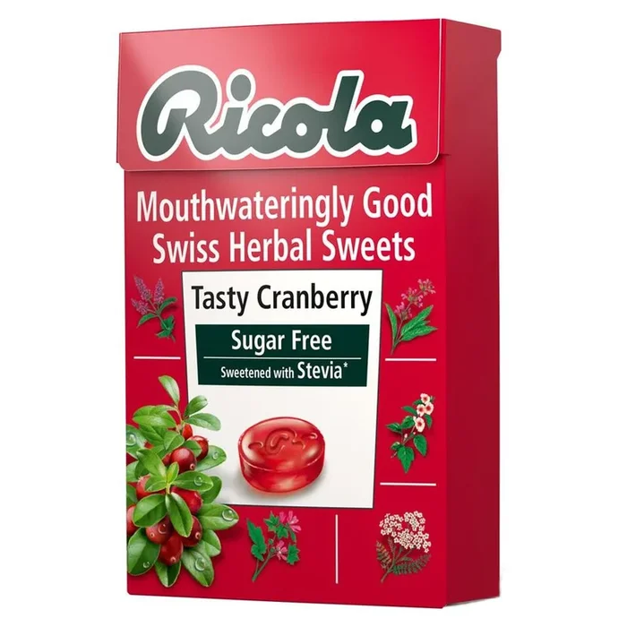 Ricola Swiss Herbal Tasty Cranberry Sugar Free 45g
