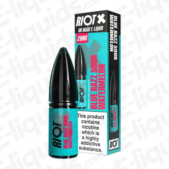 Riot X Blue Razz Sour Watermelon Nicotine Salt Vape Juice
