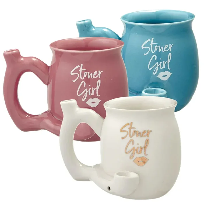 Roast & Toast Stoner Girl Petite Ceramic Mug Pipe