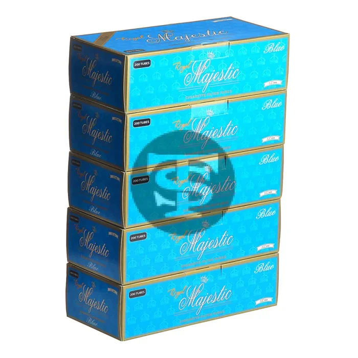 Royal Majestic Filter Tubes 100 mm Blue (Light) 5 Cartons of 200
