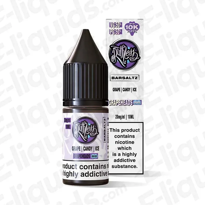Ruthless Bar Saltz Nic Salt Vape Juice Grape Heads on Ice