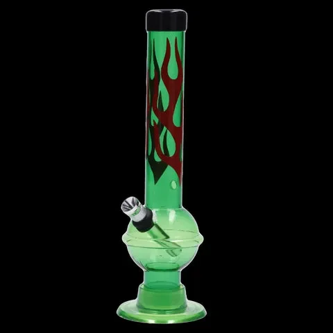 s Flame Bubble Base with Ring and Carb Hole Acrylic Water Pipe