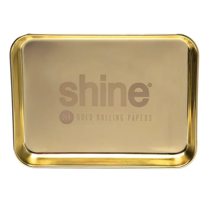 Shine Gold Rolling Tray 9.25 ” x 7 “