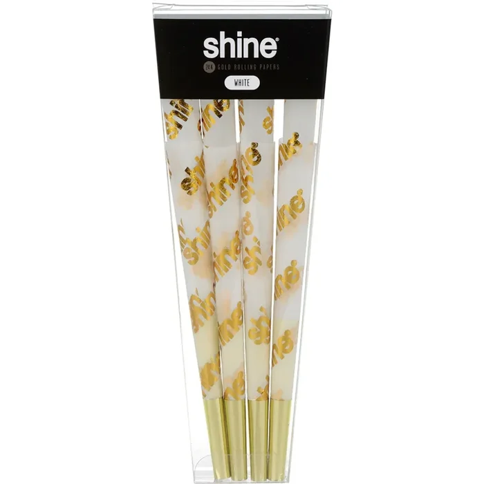 Shine White 24k Gold King Size Cones