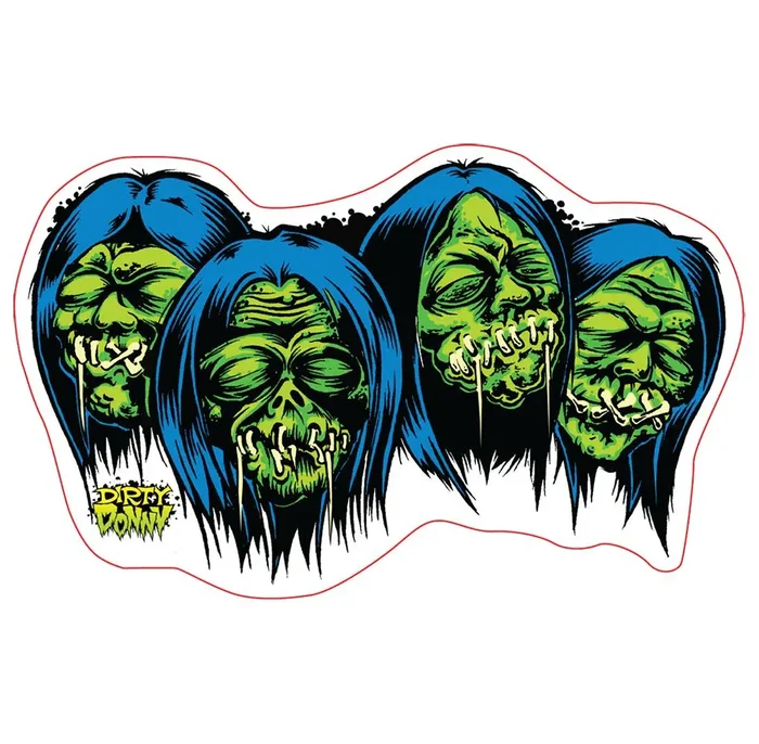 Shrunken Heads by Dirty Donny Sticker – 5.6″ x 3.5″