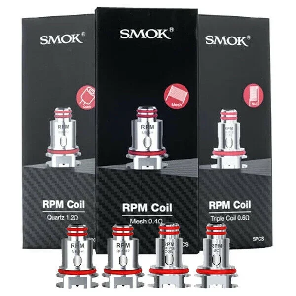 SMOK RPM-40 Replacement Coils & Pods | Mesh | Triple | SC | Quartz | RBA