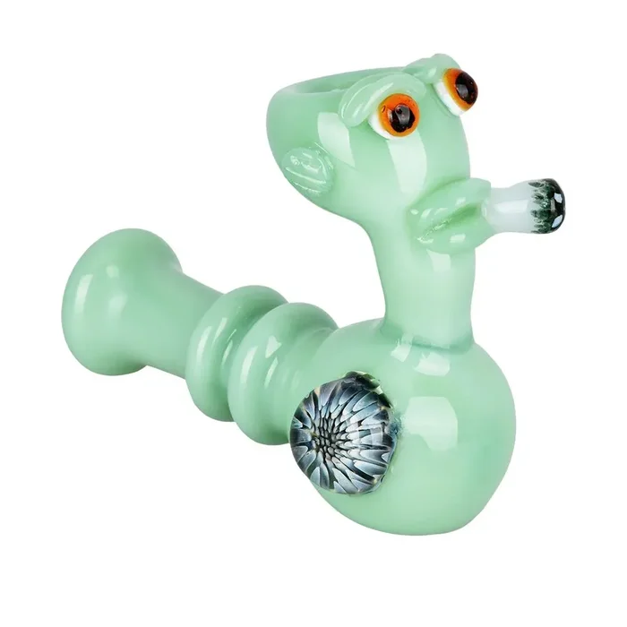 Smoking Alien Glass Hand Pipe – 5″