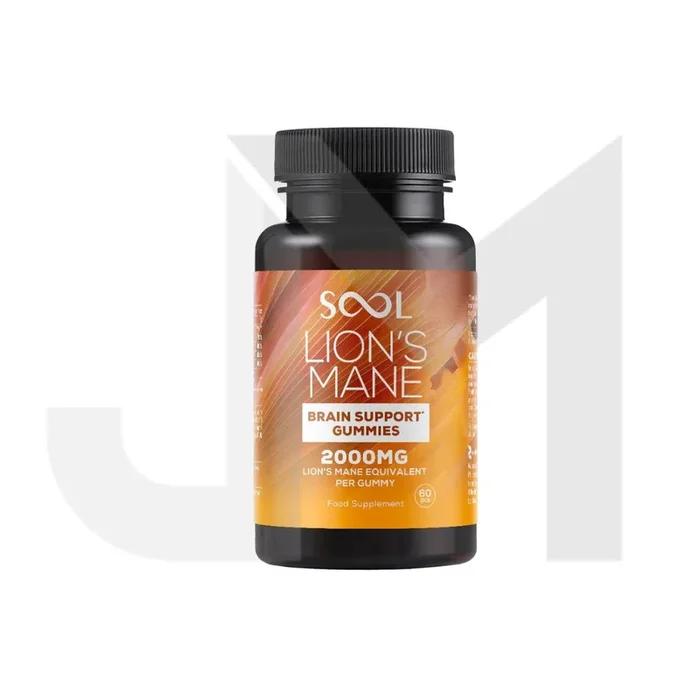 SOOL 2000mg Lion’s Mane Brain Support Gummies – 60 Pieces