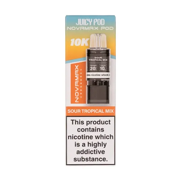 Sour Tropical Mix Novamax 10k Prefilled Pod + Refill by Juicy Pod
