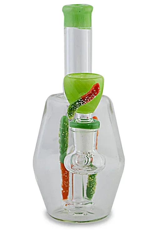 Space King Gummy Worm Bong Dab Rig for Concentrates