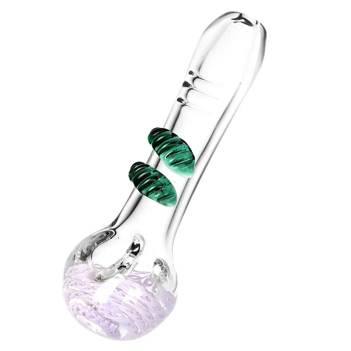 Spiral Gyre Glass Spoon Pipe