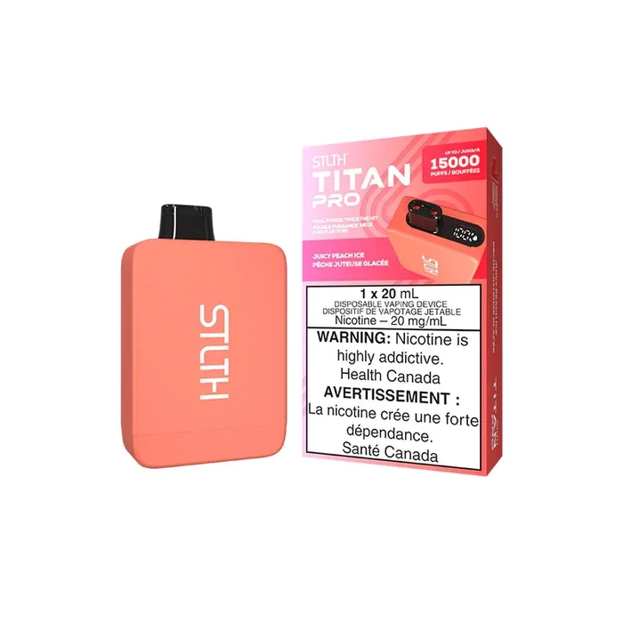 STLTH TITAN PRO 15K Disposable Vape – Juicy Peach Ice