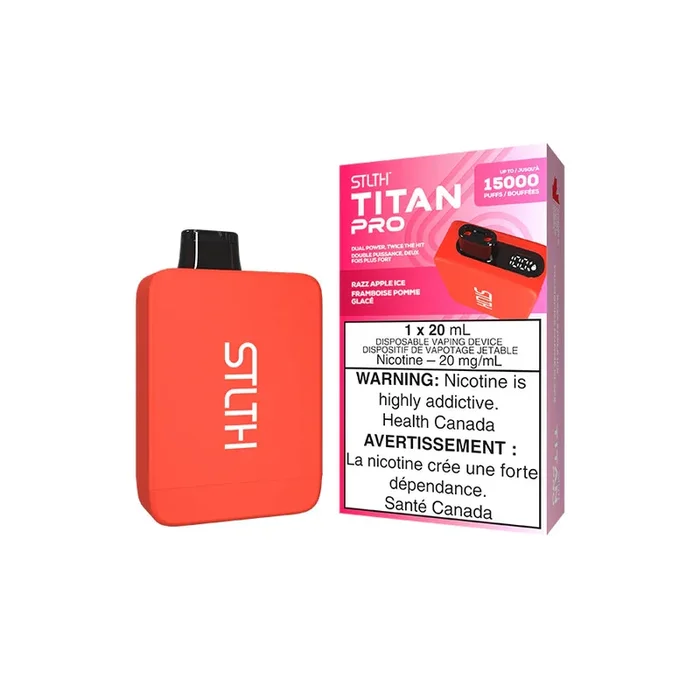 STLTH TITAN PRO 15K Disposable Vape – Razz Apple Ice
