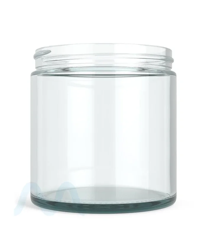 Straight Sided Clear Glass Jars | 89mm – 16oz – 12 Count
