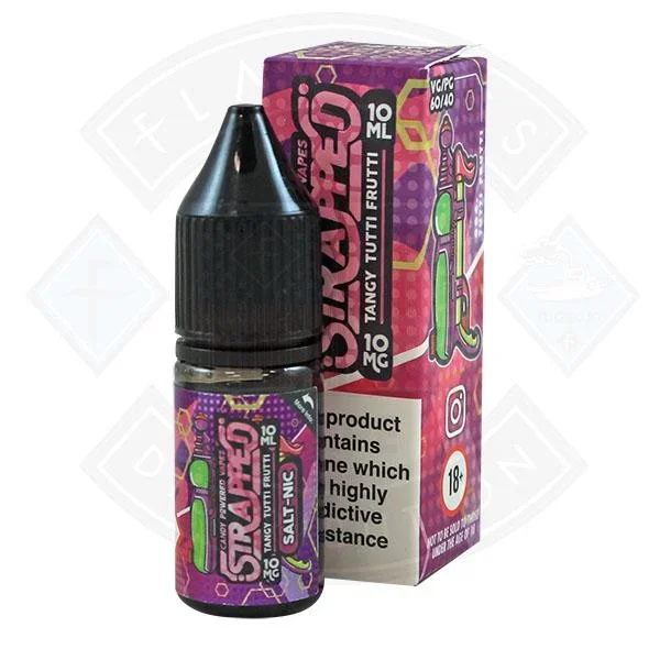 Strapped Candy Powered Nic Salt – Tangy Tutti Frutti 10mg 10ml E-liquid