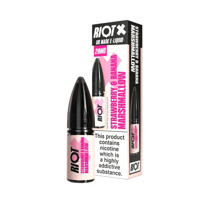 Strawberry & Banana Marshmallow Nic Salt by Riot X