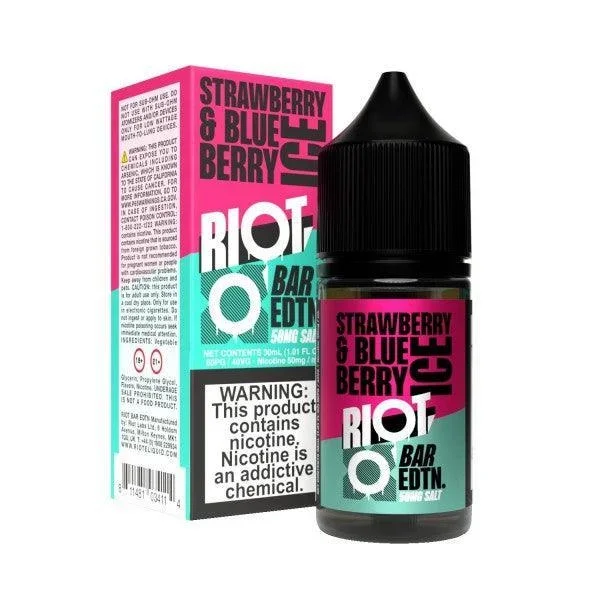 Strawberry & Blueberry Ice – Riot Bar EDTN Salt 30mL