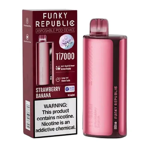 Strawberry Banana Disposable Vape (7000 Puffs) by Funky Republic Ti7000