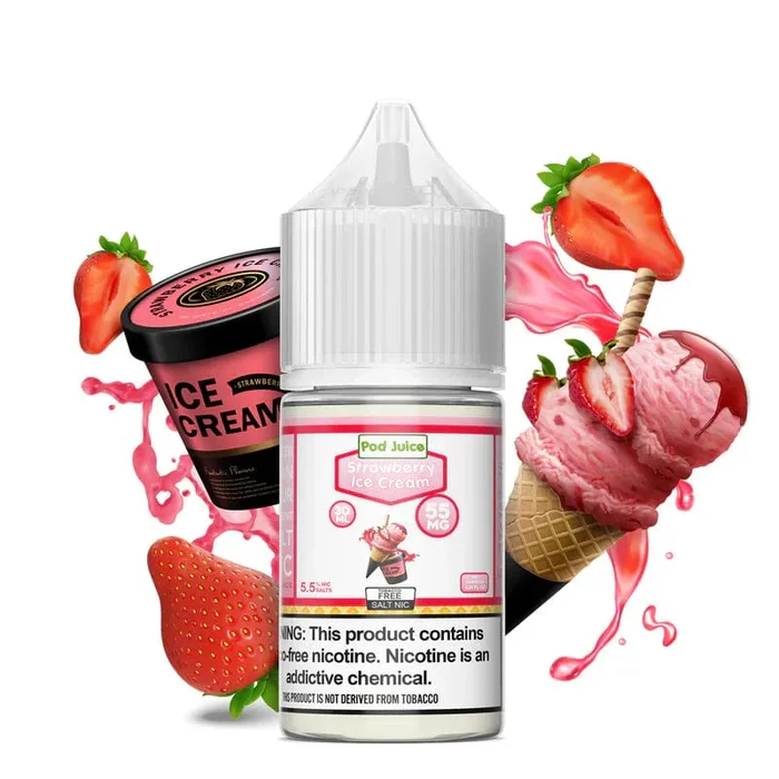 Strawberry Ice Cream SALT – Pod Juice – 30mL
