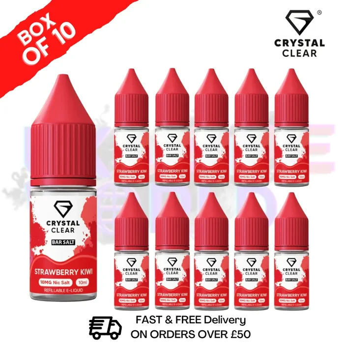 Strawberry Kiwi Crystal Clear Nic Salt Box Of 10 – Only £17.99