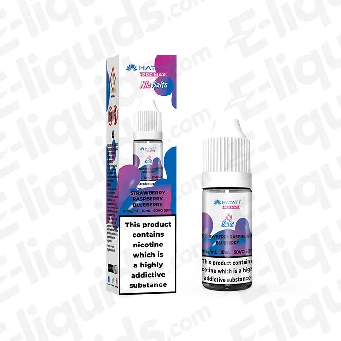 Strawberry Raspberry Blueberry Pro Max Nic Salt Vape Juice by Hayati