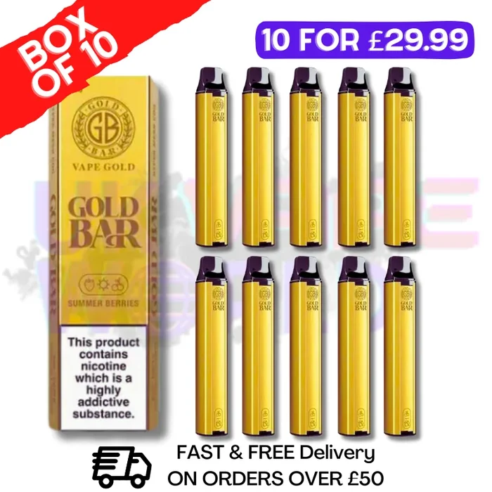 Summer Berries – Gold Bar 600Puff Box of 10