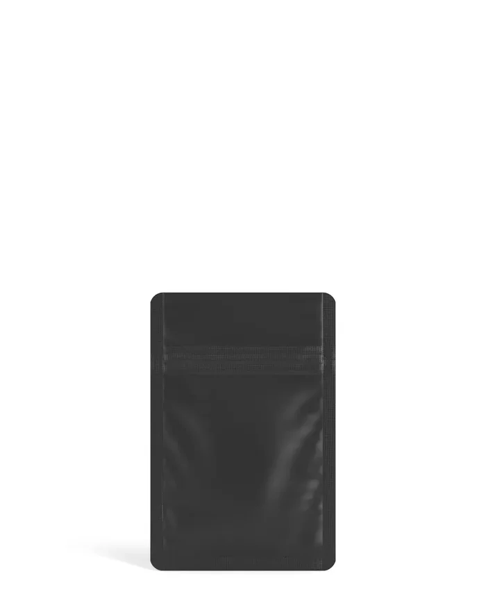 Tamper Evident | Matte Black Mylar Bags (No Tear Notch) | 3in x 4.5in – 1g – 1000 Count