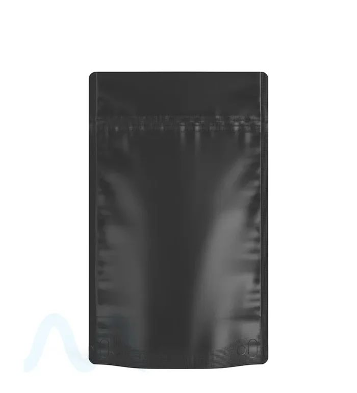 Tamper Evident | Matte Black Mylar Bags (No Tear Notch) | 5in x 8.1in – 14g – 1000 Count