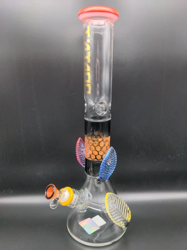 Tataoo Enchanted Leaves Beaker Water Pipe | 16.5″ | 14mm