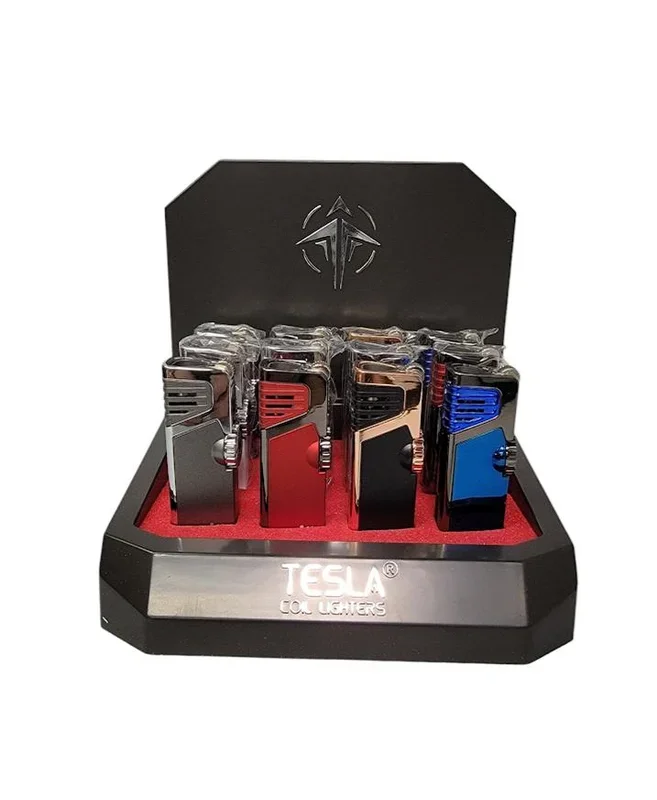 TESLA 3 TORCH CIG PUNCH LIGHTER MODEL# 61635 (12CT DISPLAY)
