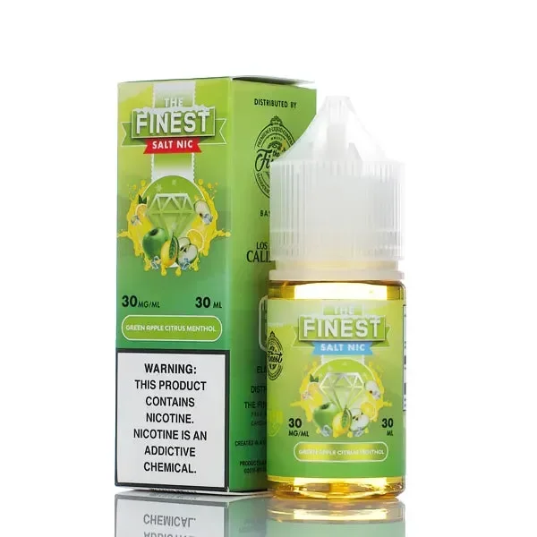 The Finest E-Liquid – Salt Nic Series – Green Apple Citrus Menthol – 30ml