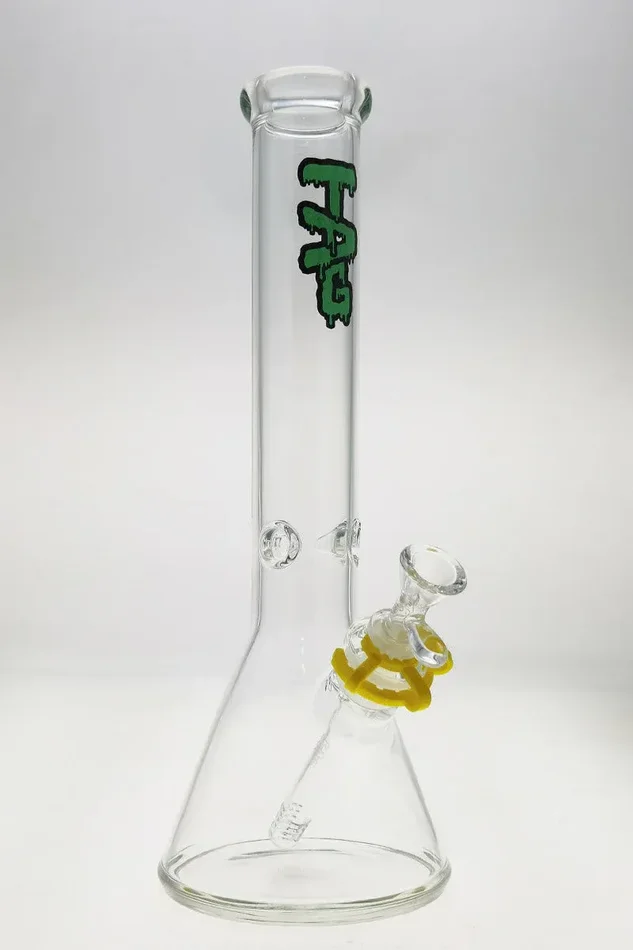 Thick Ass Glass 15″ Tie Dye Beaker Bong – 50x5MM with 18/14MM Downstem