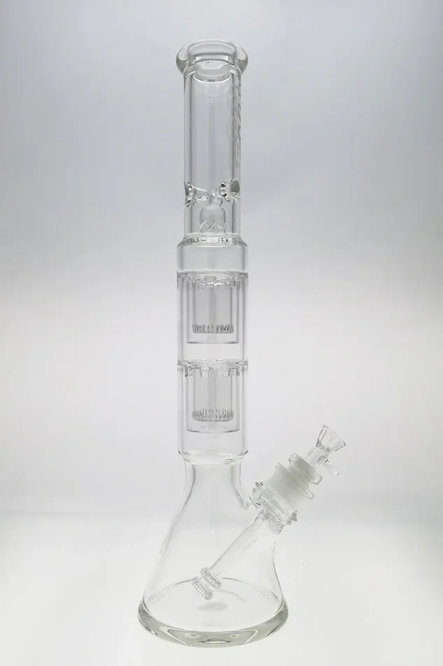 Thick Ass Glass 20″ Beaker w/ Double Showerhead & Slit-Diffuser Percolator