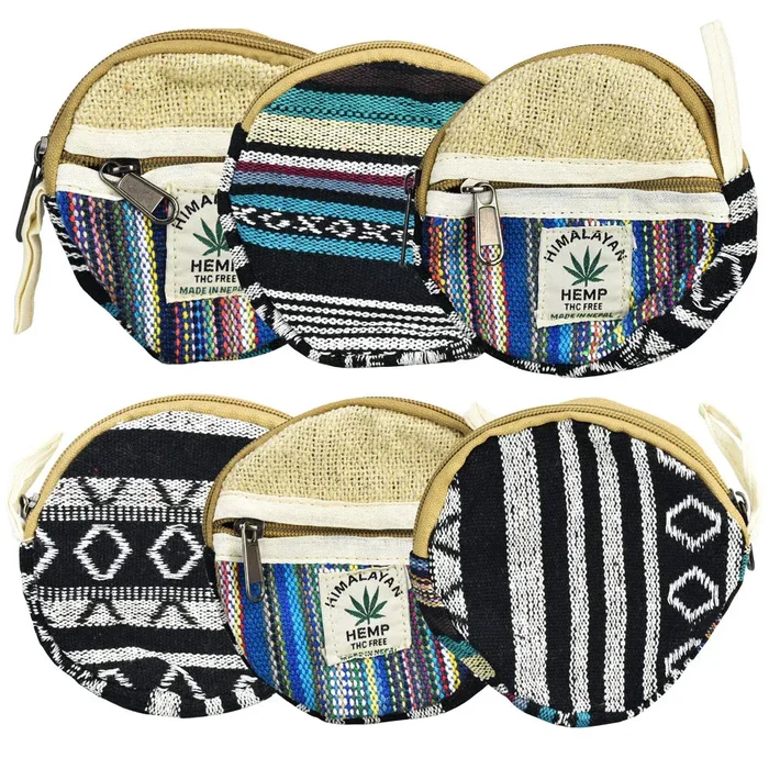 ThreadHeads Hemp Color Weave Coin Pouch | 4″x4.75″ | 6pc Bundle