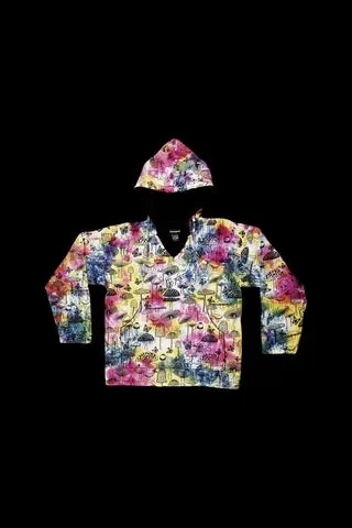 ThreadHeads Upright Mushroom Tie Dye Fleece-Lined Pullover Hoodie