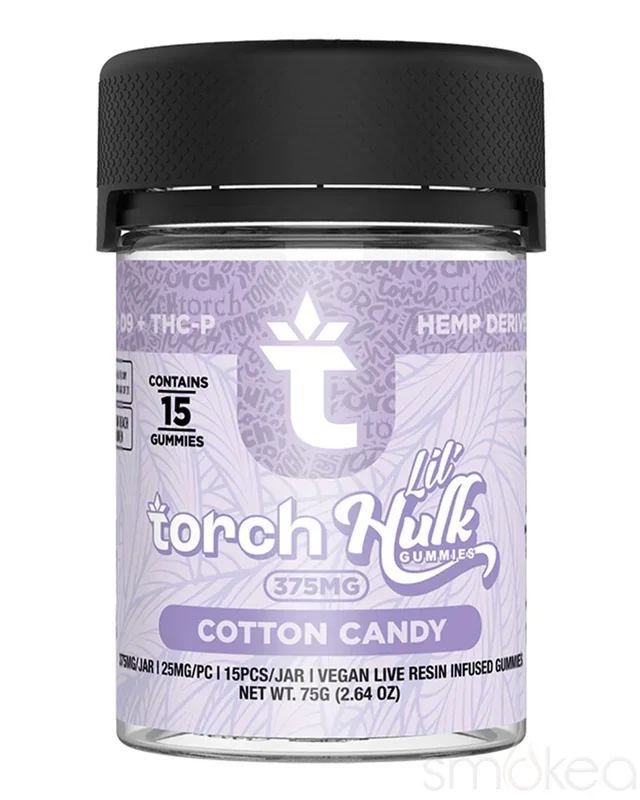 Torch 375mg Lil Hulk Gummies – Cotton Candy