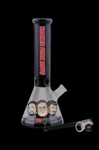 Trailer Park Boys “The Boys” Black Beaker Bong with Ice Pinch