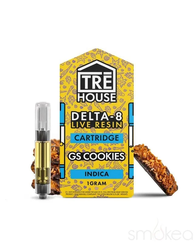 TRĒ House 1g Live Resin Delta 8 Cartridge – GS Cookies