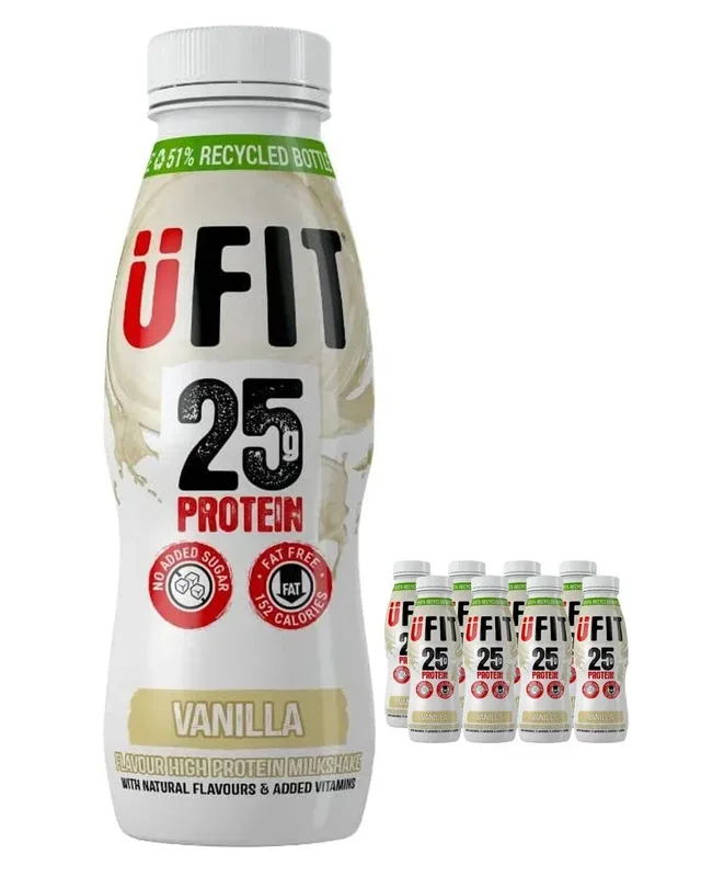 UFIT High Protein Shake Drink Vanilla Multipack, 8 x 310 ml